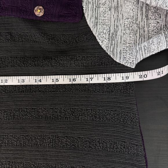 Margaret Winters Cardigan Womens Small Colorblock Knit Sweater Jacket Lagenlook - Picture 9 of 11